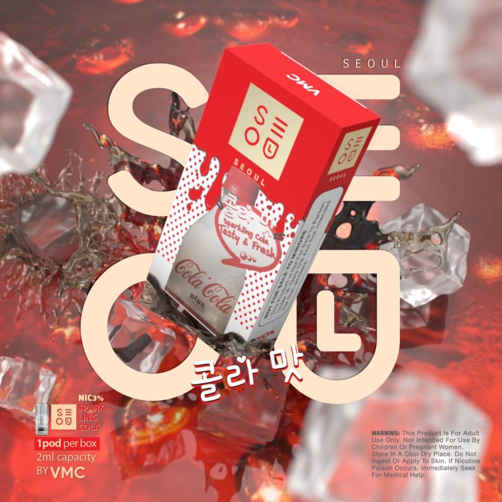 Seoul Pod น้ำยาบุหรี่ไฟฟ้า กลิ่นโค้ก Sparkling Cola