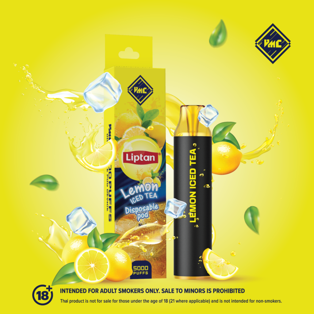 VMC 5000 Puffs Liptan Lemon tea (ชาลิปตัน)